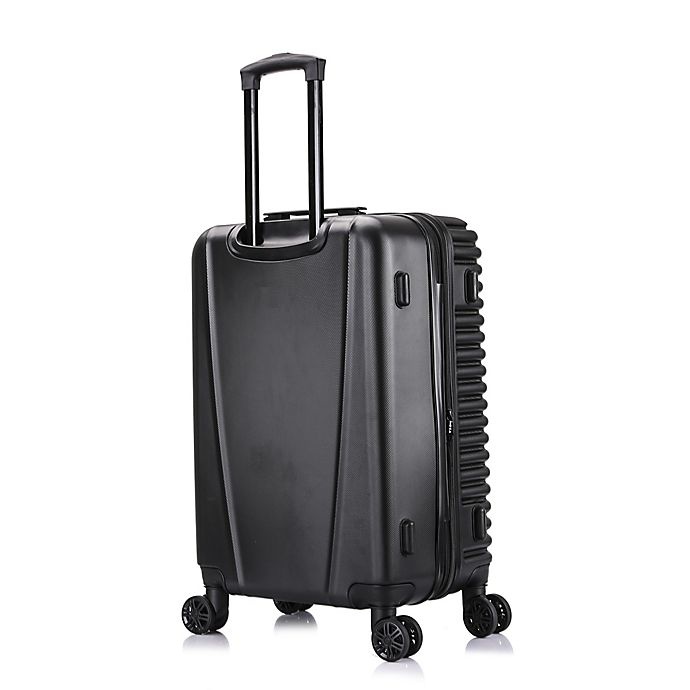 slide 5 of 8, InUSA Ally Hardside Spinner Checked Luggage - Black, 24 in