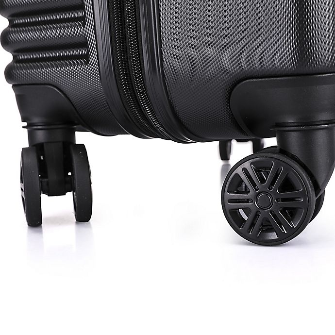 slide 7 of 8, InUSA Ally Hardside Spinner Checked Luggage - Black, 24 in