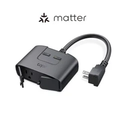 TP-Link Tapo Smart Wi-Fi Outdoor Plug With Matter - Black