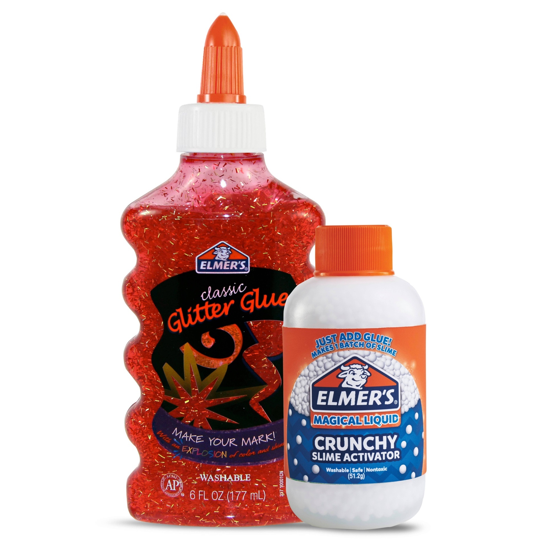 slide 1 of 3, Elmer's Glittery Crunch Slime Bundle, 2 ct