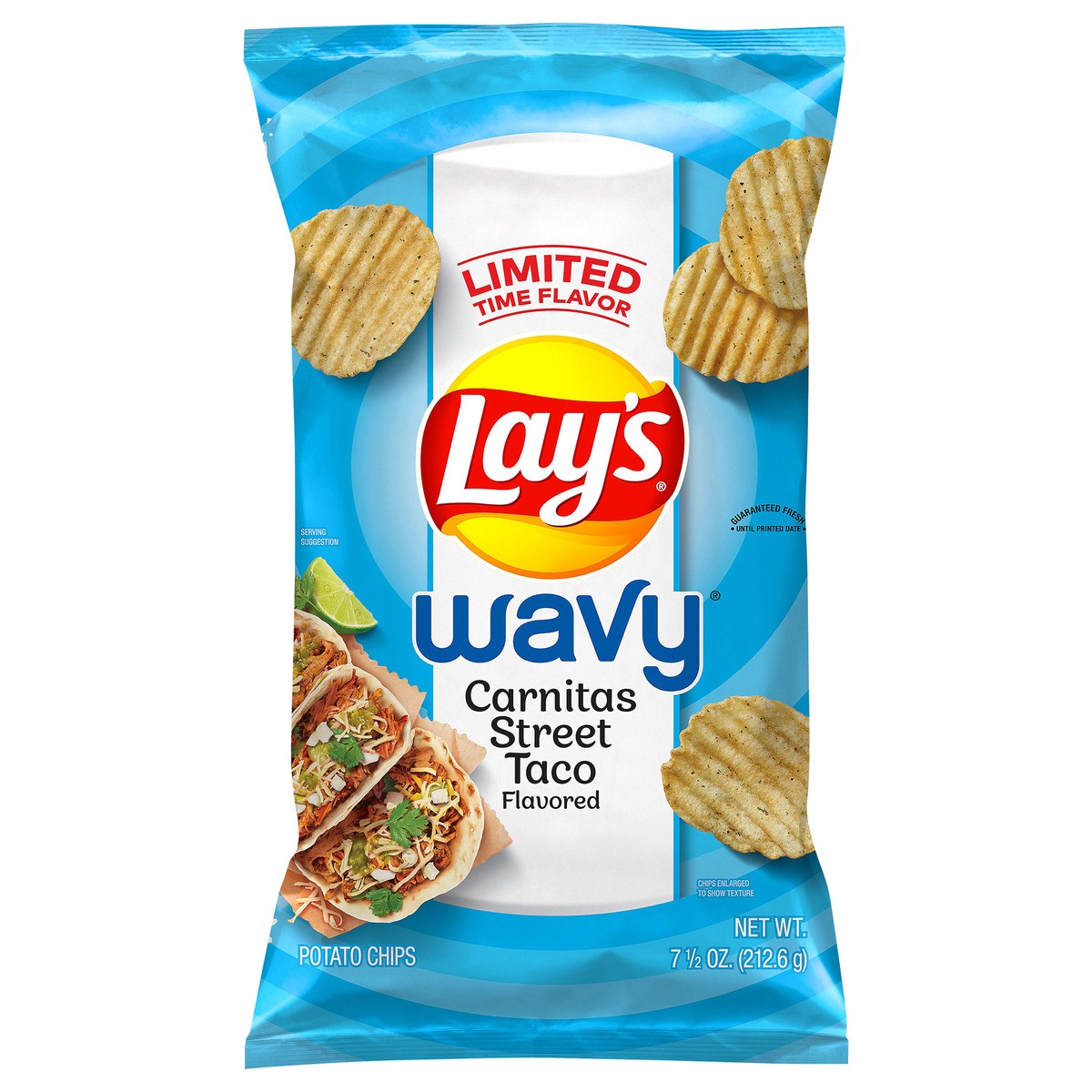slide 1 of 1, Lay's Wavy Carnitos Street Tacos, 7.75 oz