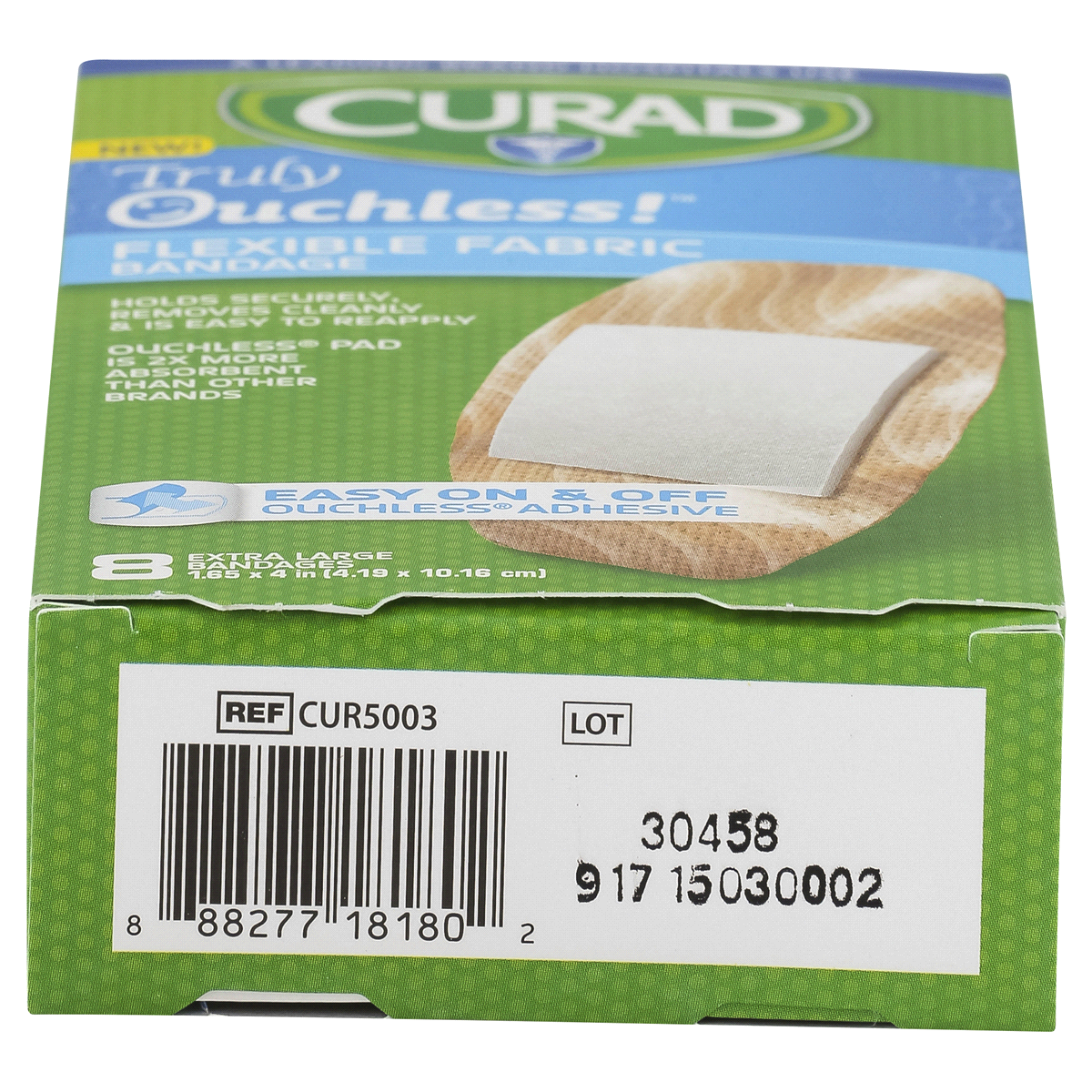 slide 4 of 5, Curad Truly Ouchless! Extra Large Bandages, 8 ct