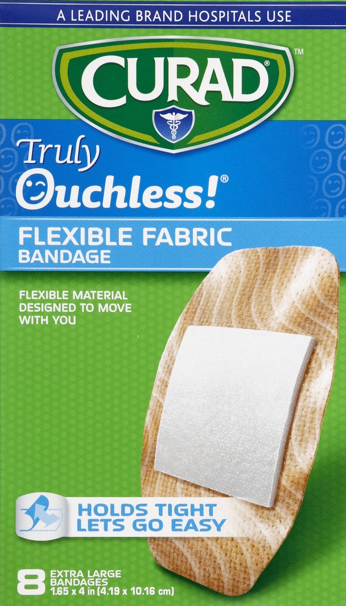 slide 3 of 5, Curad Truly Ouchless! Extra Large Bandages, 8 ct