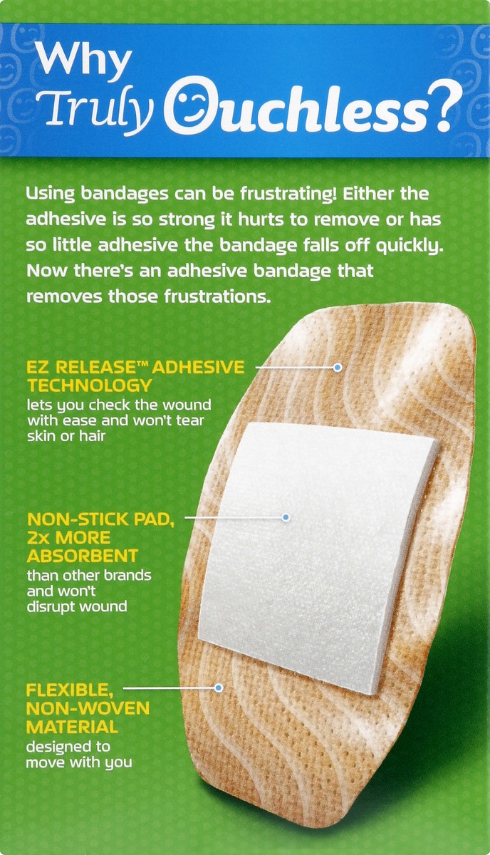 slide 4 of 5, Curad Truly Ouchless! Extra Large Bandages, 8 ct