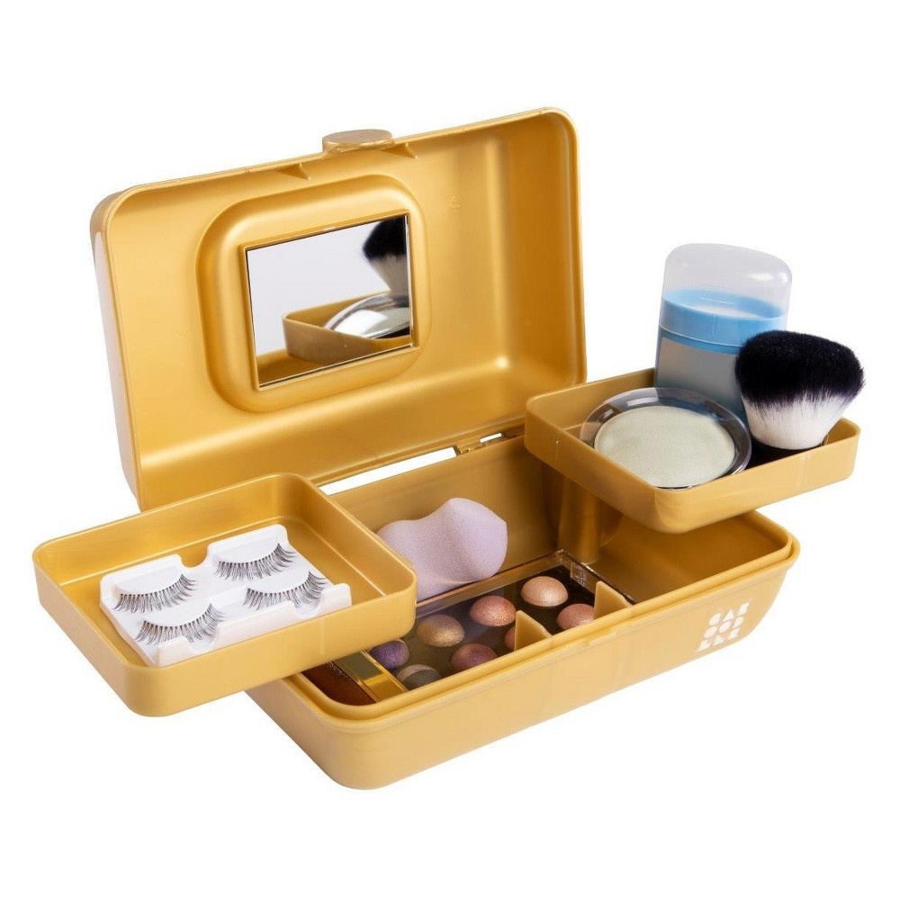 slide 3 of 3, Caboodles Makeup Bags and Organizers Pretty in Petite - Gold Shimmer, 1 ct