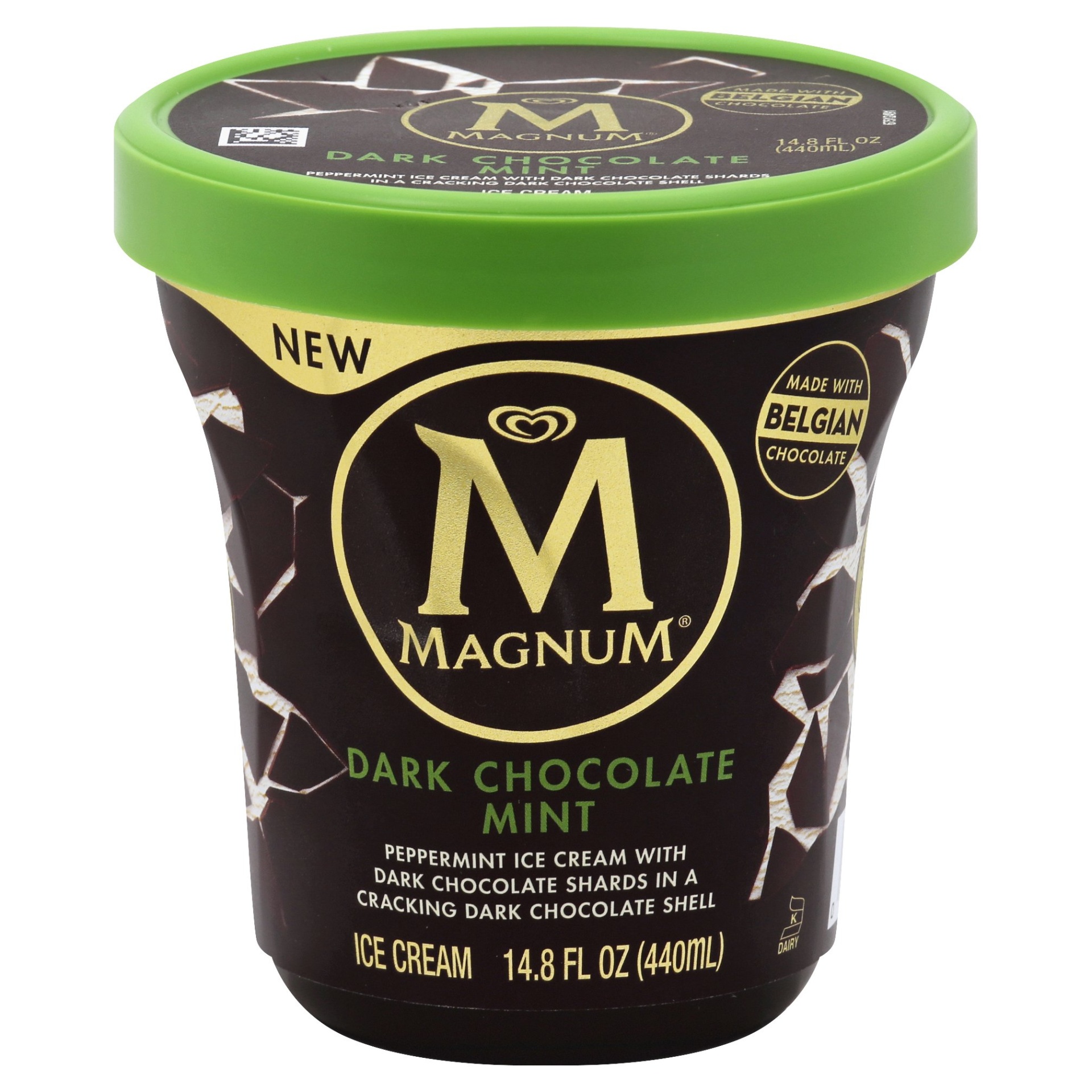 slide 1 of 2, Magnum Dark Chocolate Mint Ice Cream, 14.8 fl oz