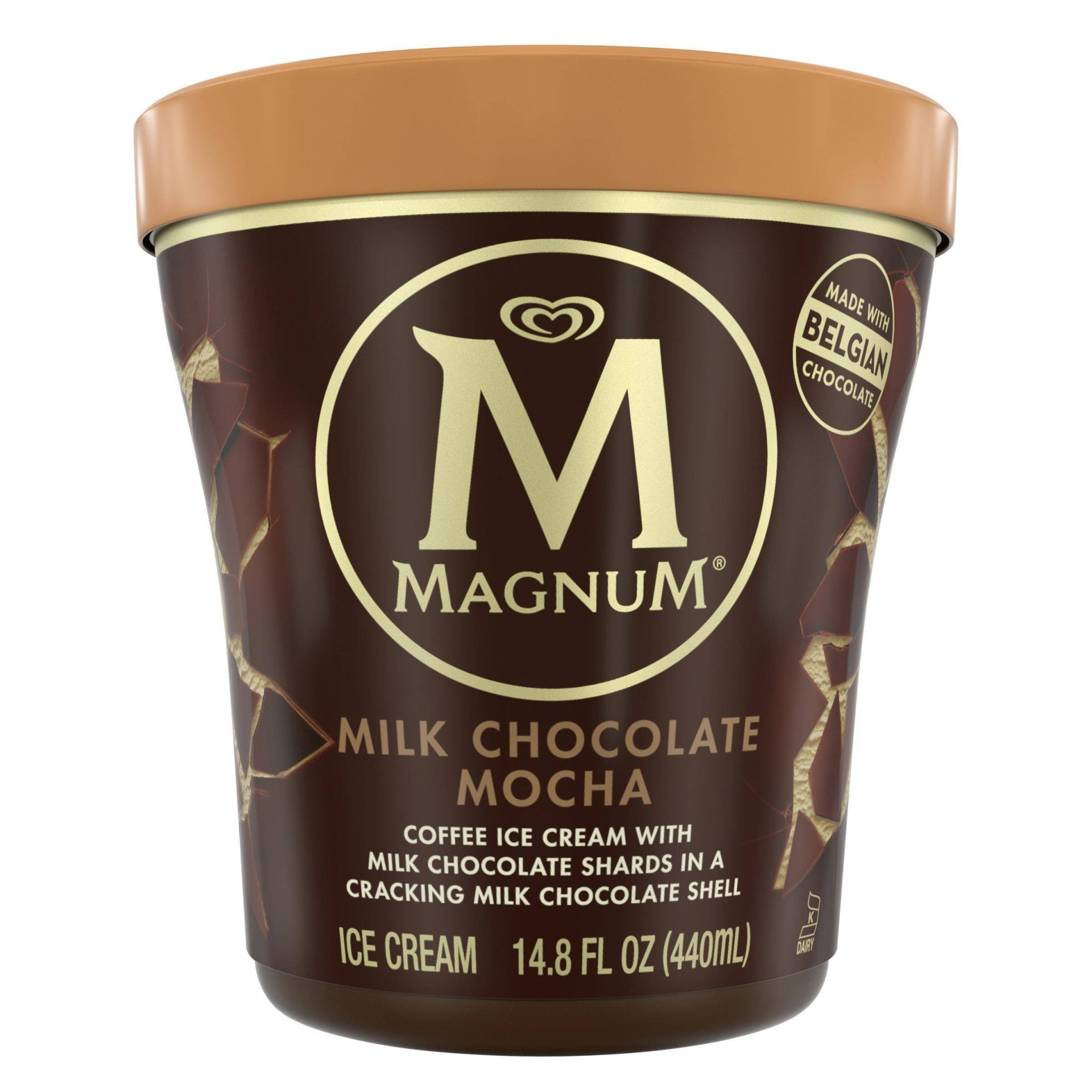 slide 1 of 2, Magnum Milk Chocolate Mocha Ice Cream, 14.8 fl oz