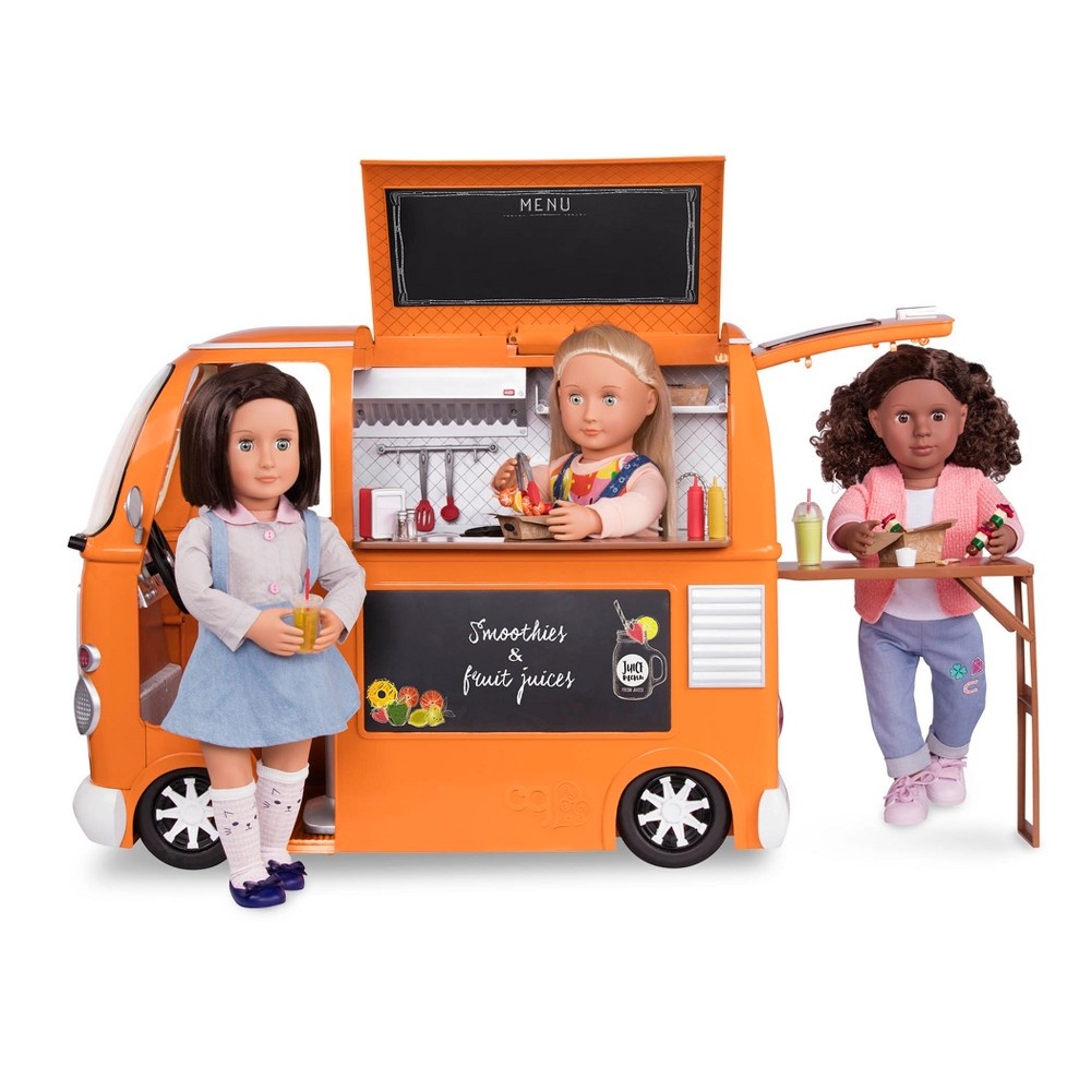 slide 2 of 6, Our Generation Grill to Go Food Truck Deluxe Accessory Set for 18" Dolls, 1 ct