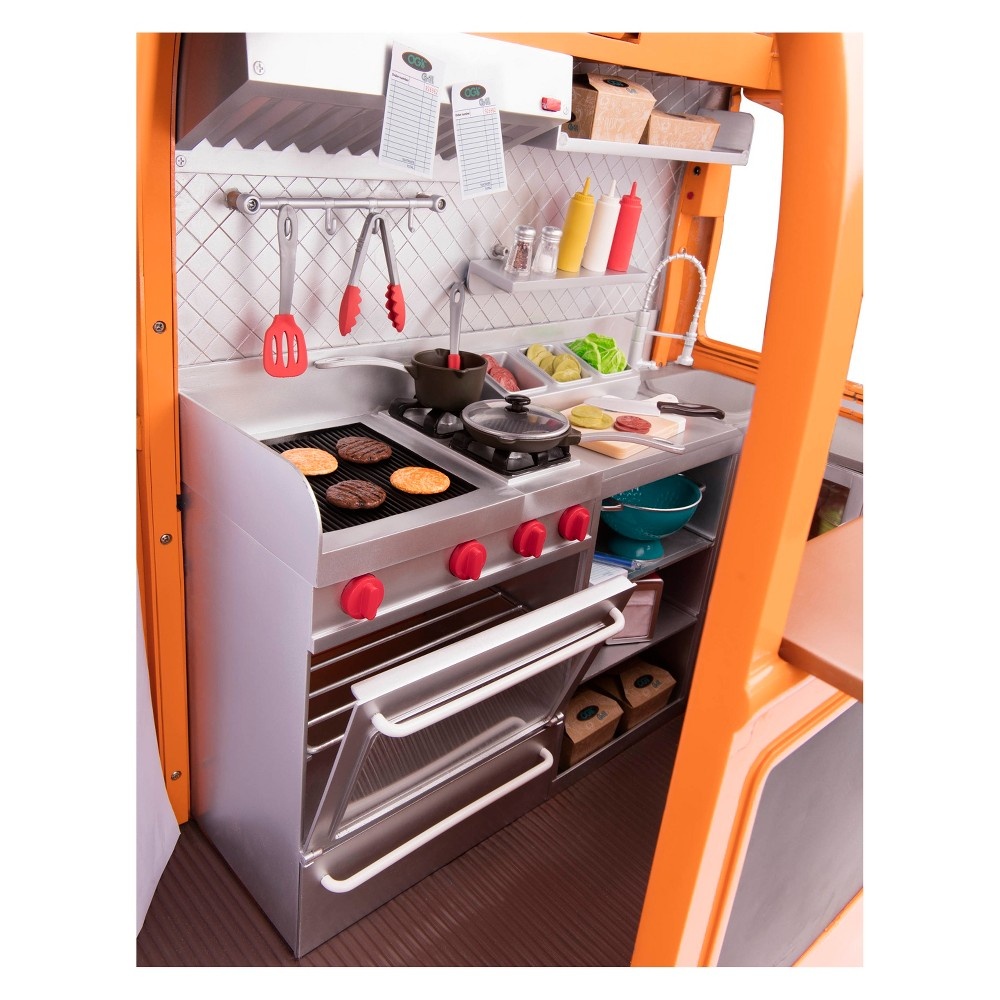 slide 5 of 6, Our Generation Grill to Go Food Truck Deluxe Accessory Set for 18" Dolls, 1 ct