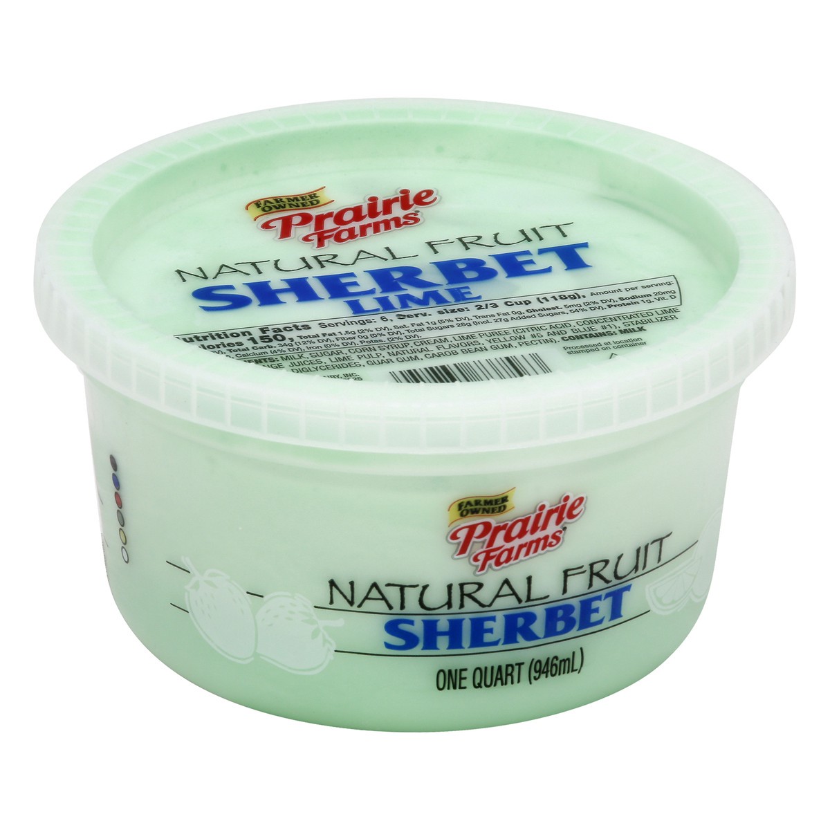 slide 3 of 9, Prairie Farms Natural Fruit Lime Sherbet 1 qt, 1 qt