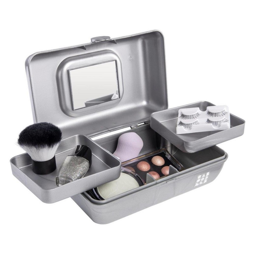 slide 2 of 3, Caboodles Makeup Bags And Organizers Pretty In Petite - Silver Metallic, 1 ct