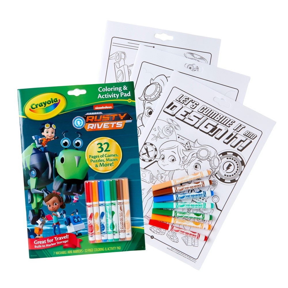 slide 3 of 4, Crayola Coloring & Activity Pad - Rusty Rivets, 1 ct