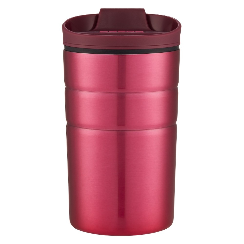 Contigo Bueno Vacuum-Insulated Stainless Steel Travel Mug with Flip Lid Red  10 oz