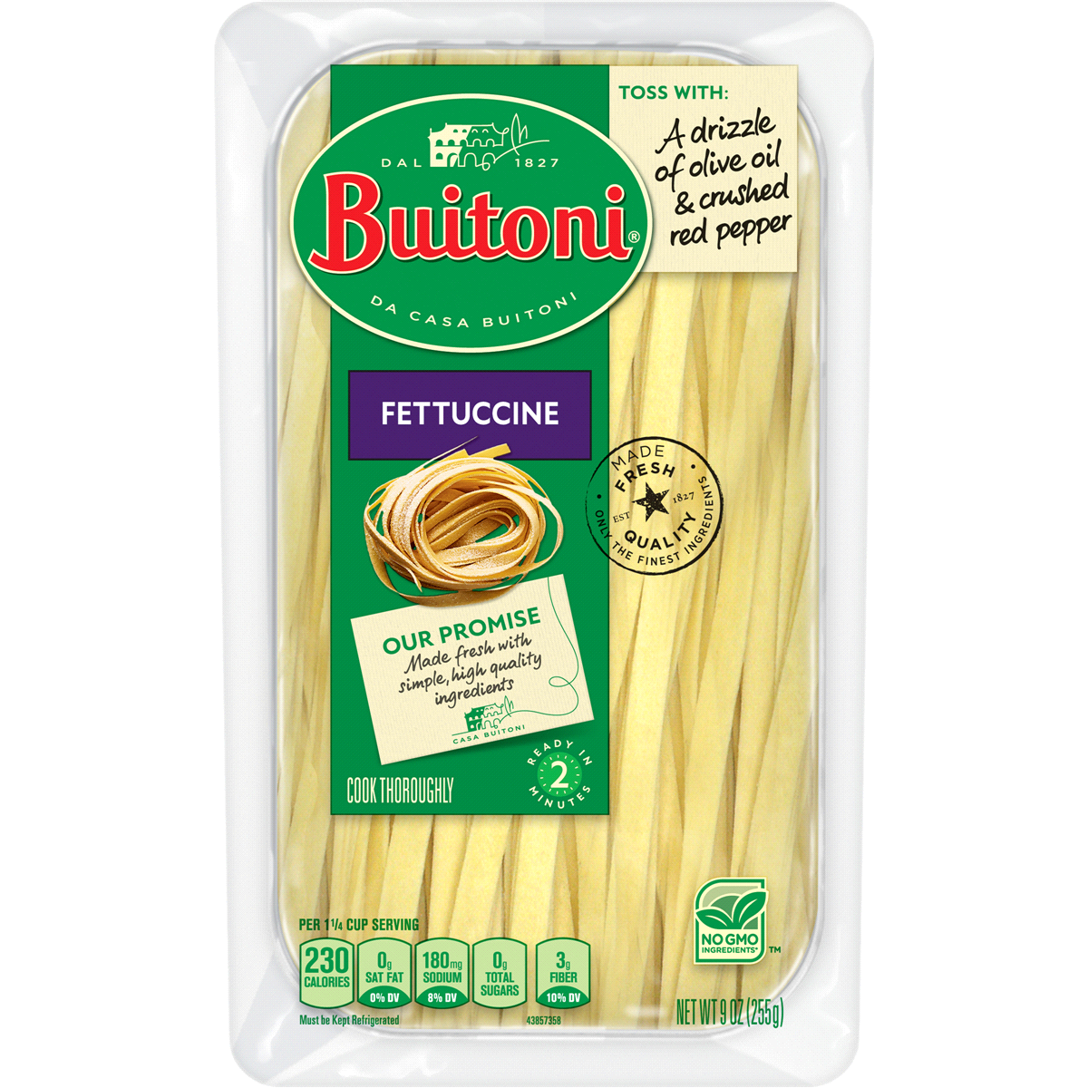 slide 1 of 6, Buitoni Refrigerated Fettuccine Pasta, 9 oz