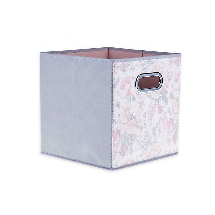 slide 1 of 1, Relaxed Living Painted Garden Square Collapsible Storage Bin, 11 in