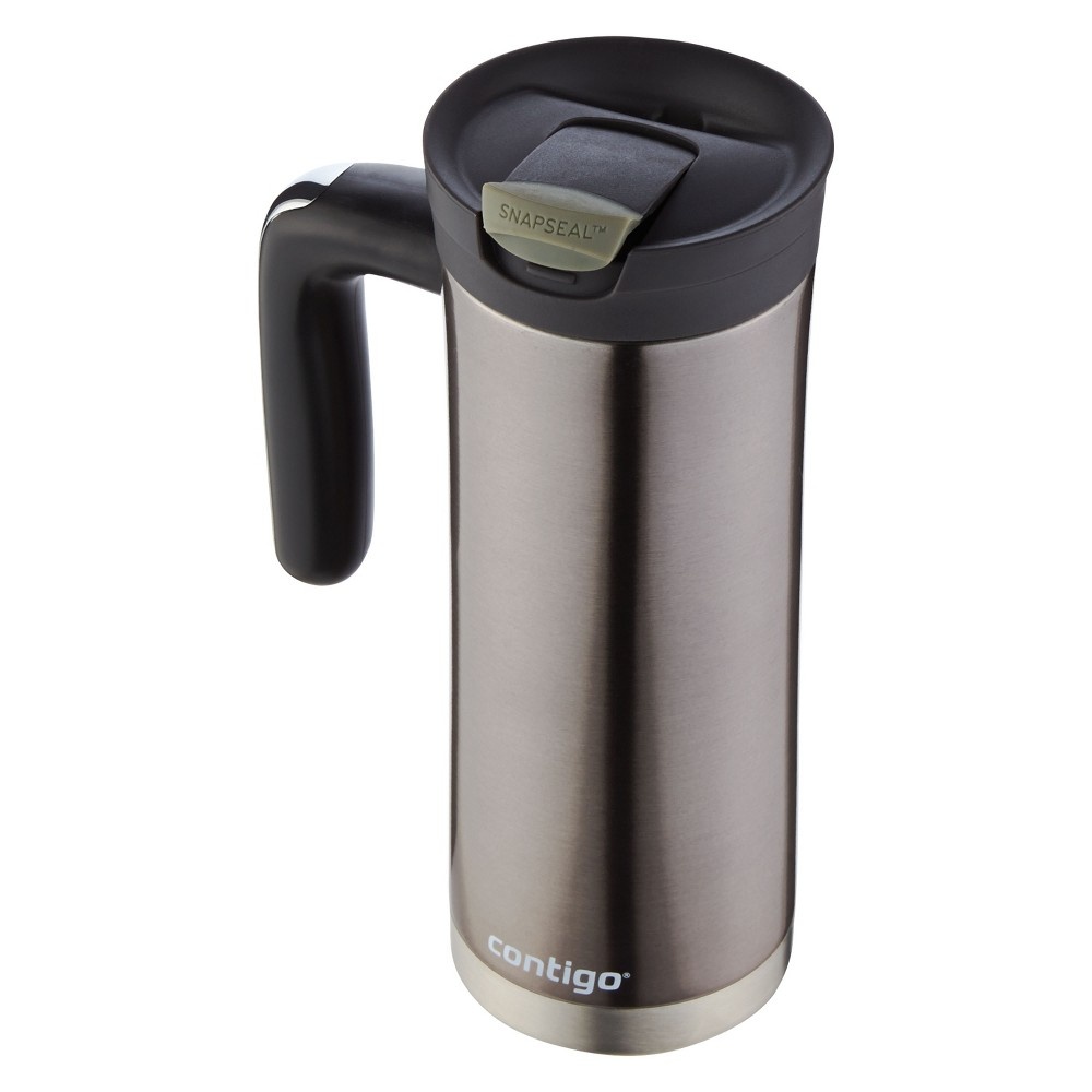 slide 3 of 4, Contigo SNAPSEAL Superior Insulated Stainless Steel Travel Mug with Handle Silver, 20 oz