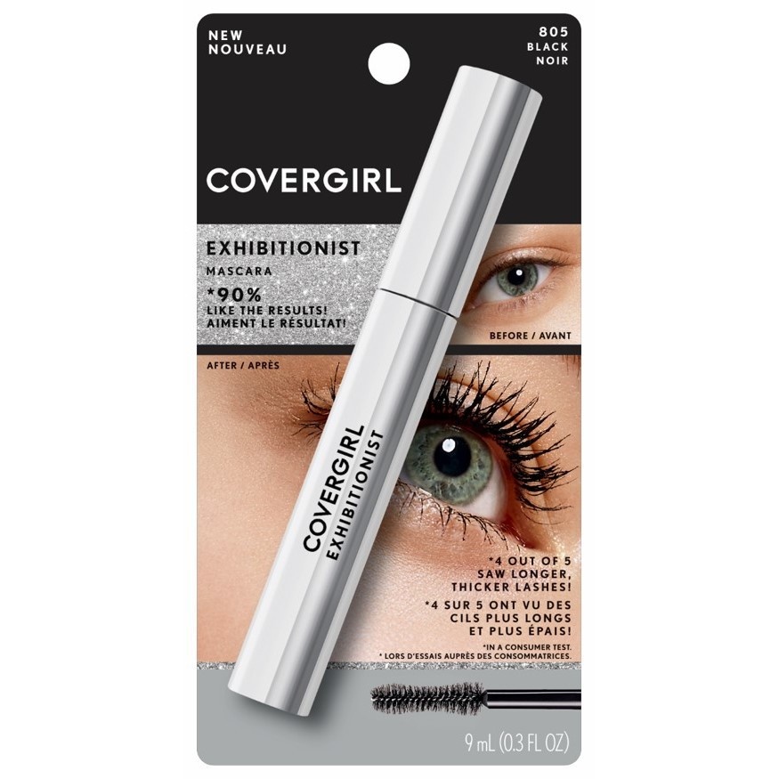 slide 1 of 3, Covergirl Exhibitionist Mascara 805 Black, 1 ct