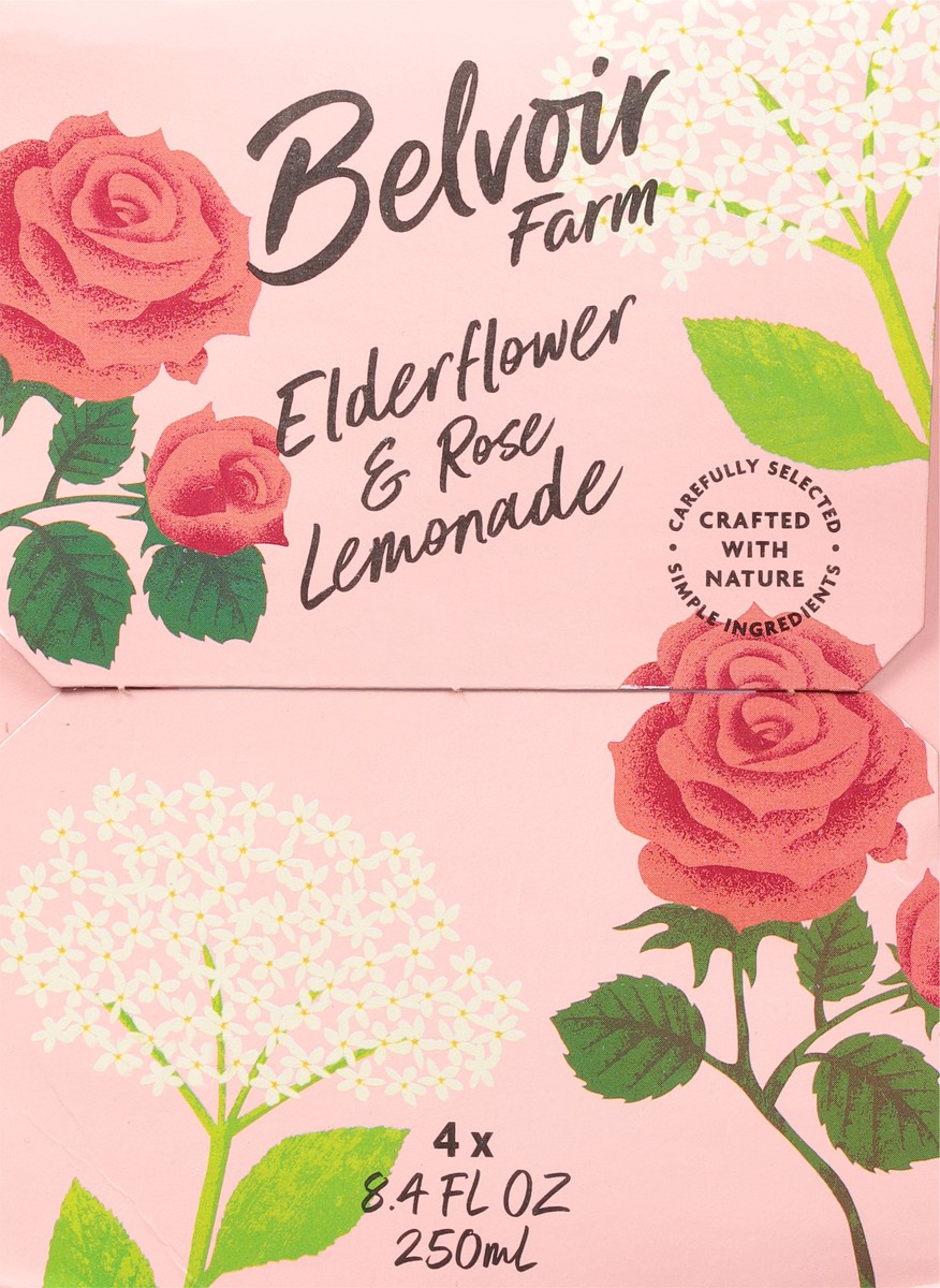 slide 4 of 12, Belvoir Farm Elderflower & Rose Lemonade Sparkling Soft Drink - 4 ct, 4 ct