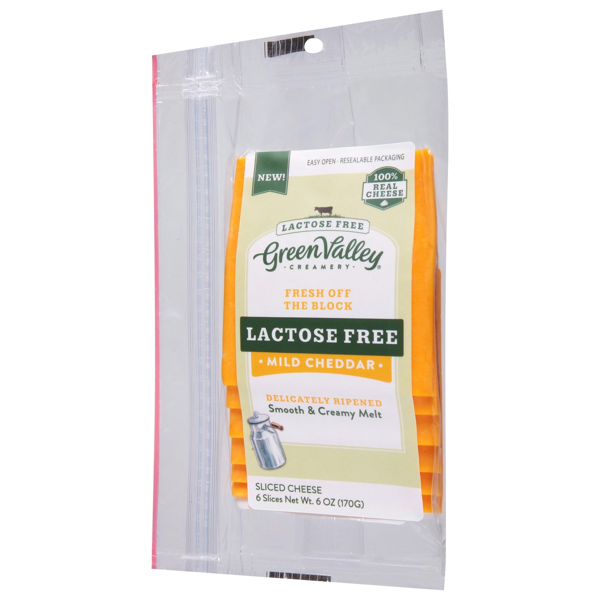 slide 2 of 9, Green Valley Creamery Lactose Free Mild Cheddar Sliced Cheese 6 Slices, 1 ct