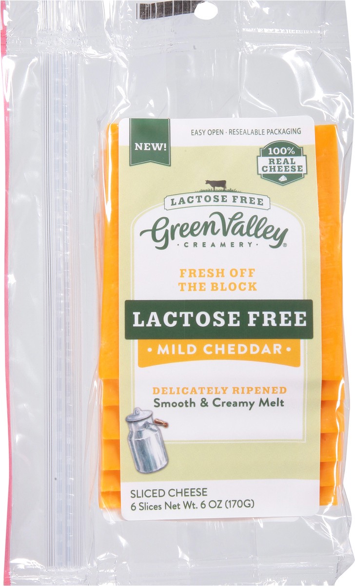 slide 3 of 9, Green Valley Creamery Lactose Free Mild Cheddar Sliced Cheese 6 Slices, 1 ct