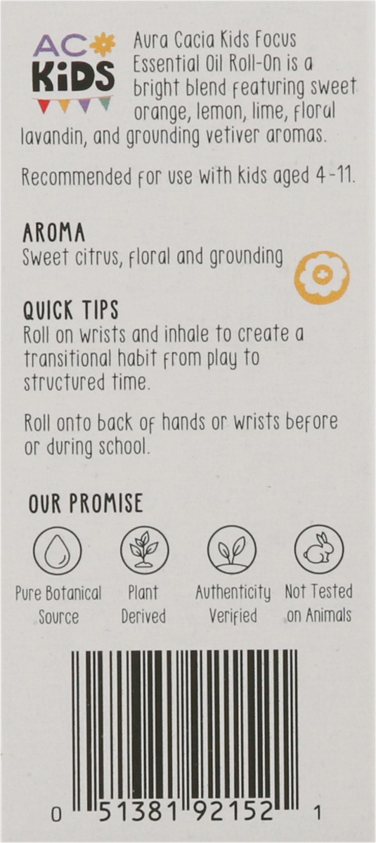 slide 2 of 13, Aura Cacia Kids Focus Aromatherapy Roll-On 0.31 fl oz, 0.31 fl oz