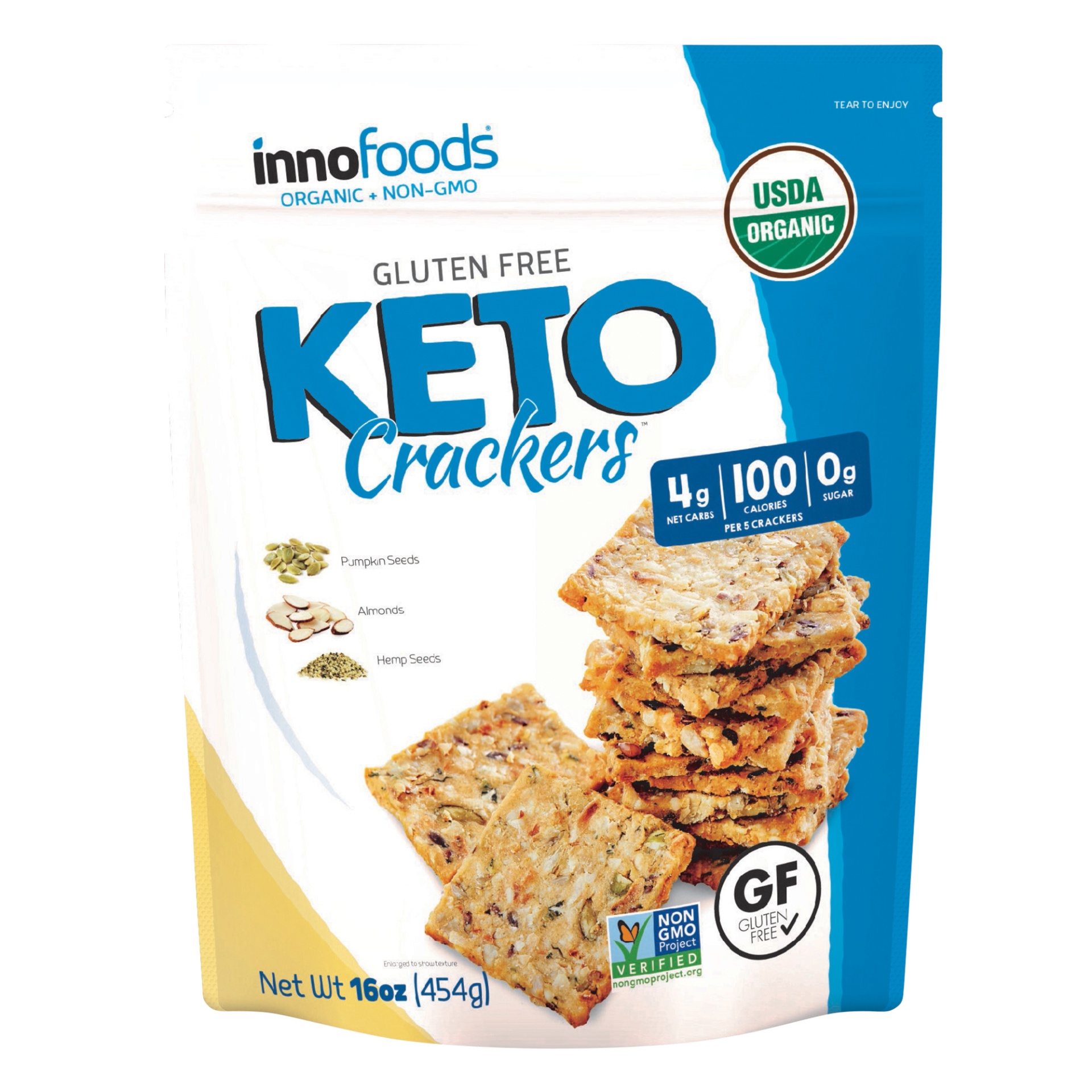 slide 1 of 2, Inno Foods Inc Inno Foods Org Keto Cracker, 