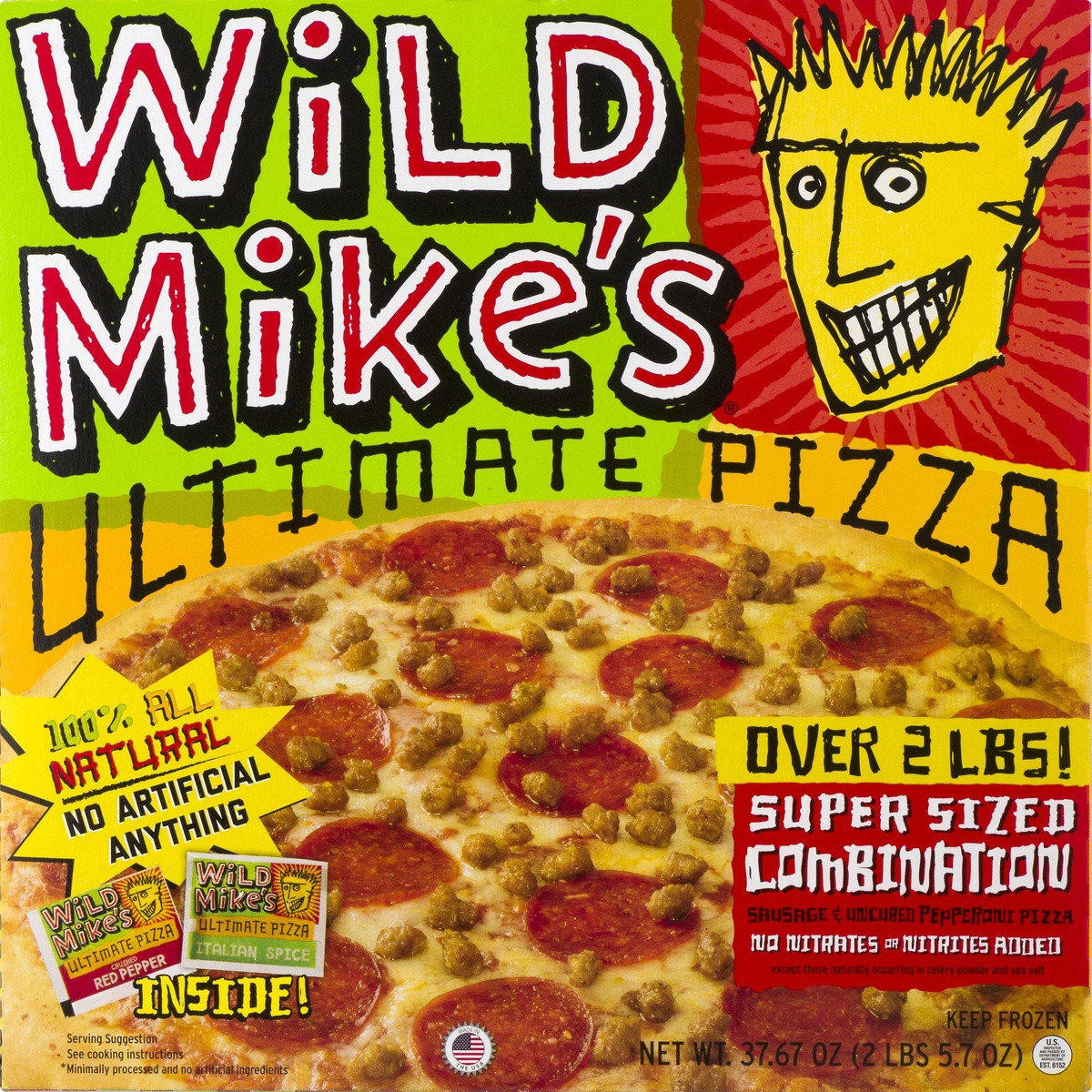 slide 7 of 9, Wild Mike's Super Size Combination Pizza, 37.67 oz