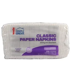 Weis Quality Classic White 250 Count Napkins