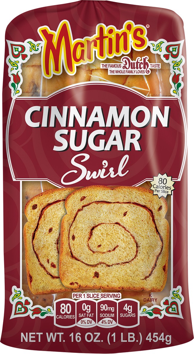 slide 10 of 14, Martin's Cinnamon Sugar Swirl Potato Bread, 16 oz