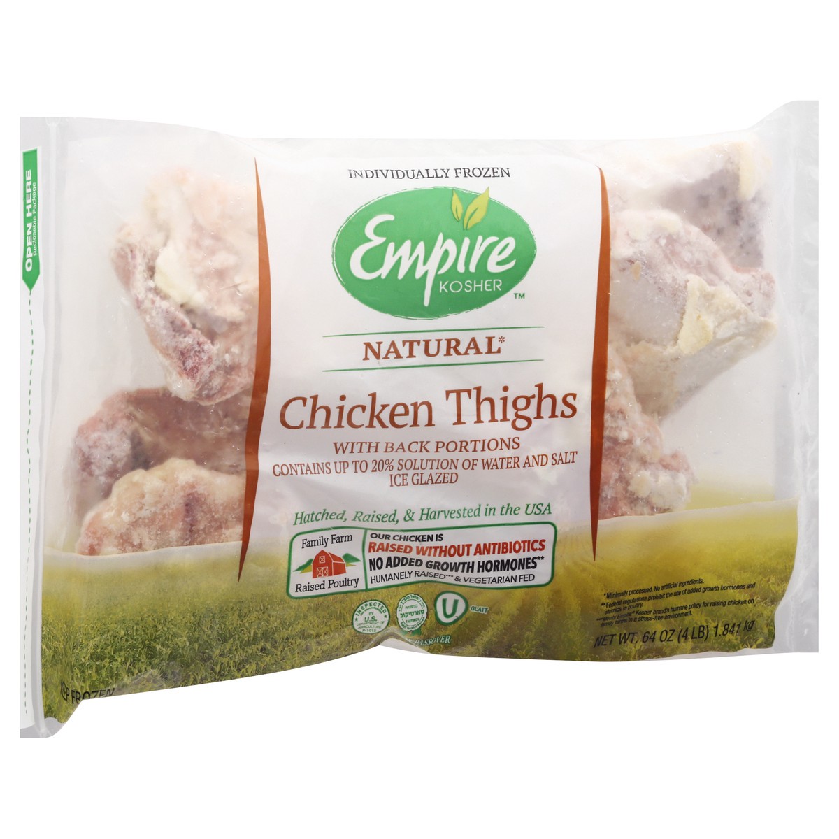 slide 8 of 9, Empire Kosher Chicken Thighs with Backs, 4 lb