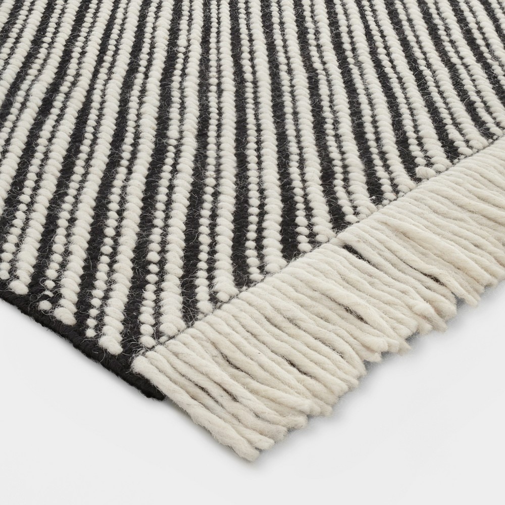 slide 2 of 3, 2'4"X7' Chevron Woven Accent Rug Black/White - Project 62, 1 ct