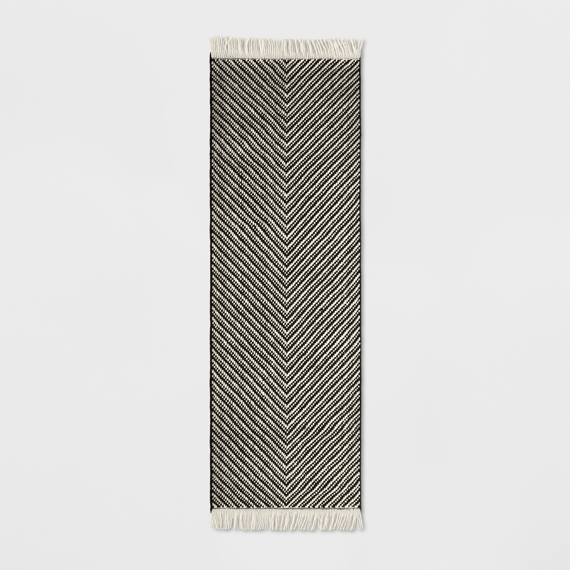 slide 1 of 3, 2'4"X7' Chevron Woven Accent Rug Black/White - Project 62, 1 ct