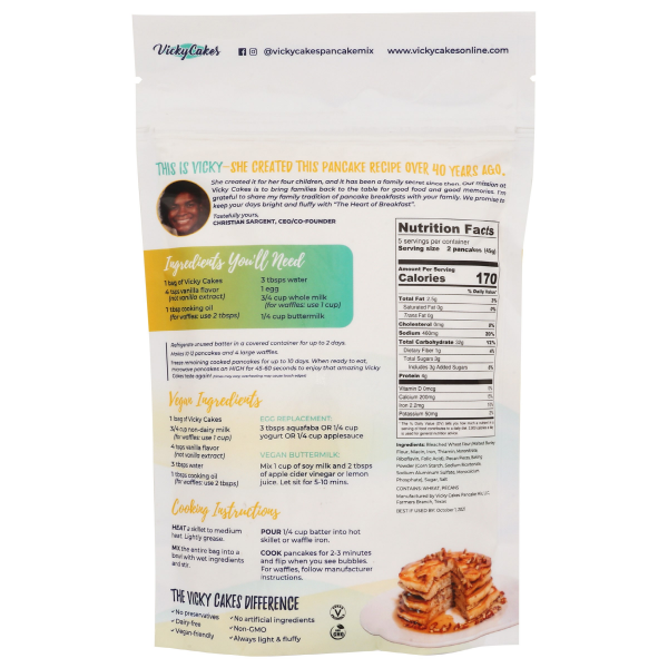 slide 2 of 5, Vicky Cakes Pecan Pancake & Waffle Mix, 8 oz, 8 oz