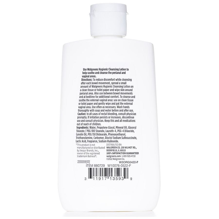 slide 3 of 3, Walgreens Hygienic Cleansing Lotion, 3 fl oz