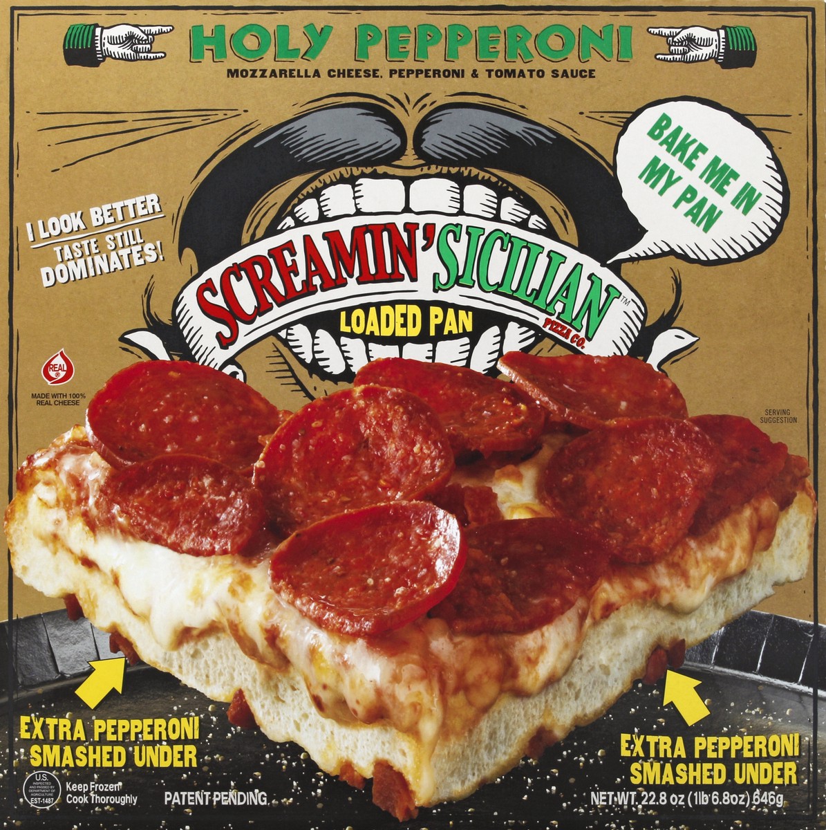 slide 5 of 6, Screamin' Sicilian Holy Peperoni Pizza, 22.8 oz