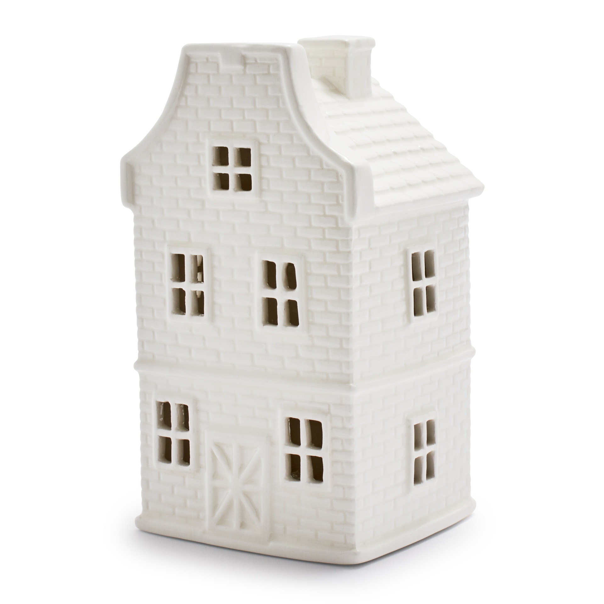 slide 1 of 1, Sur La Table Decorative White Holiday Houses, 6 in