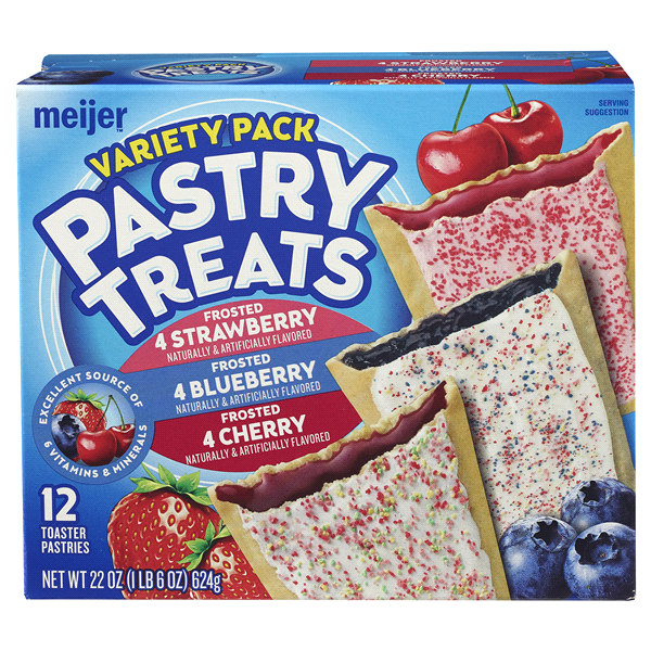 slide 1 of 1, Meijer Frosted Toaster Treats Variety Pack, 22 oz