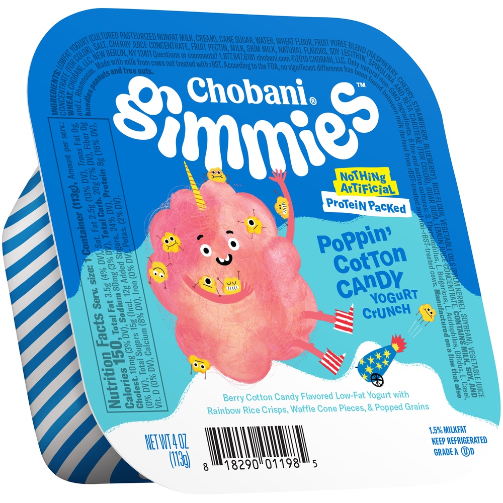 slide 2 of 7, Chobani Gimmies Poppin' Cotton Candy Yogurt Crunch, 4 oz