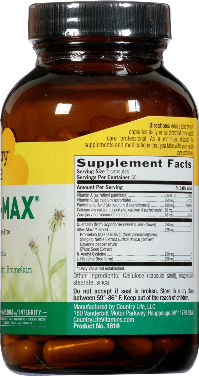 slide 9 of 13, Country Life Vegan Capsules Aller-Max 100 ea, 100 ct