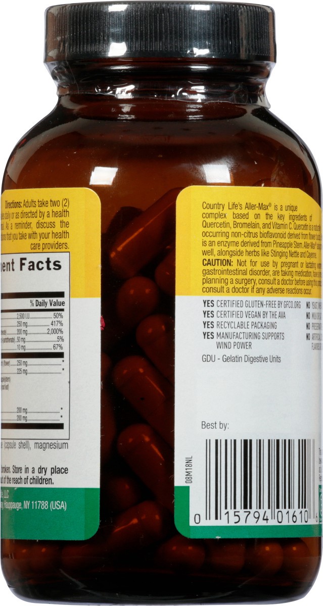 slide 2 of 13, Country Life Vegan Capsules Aller-Max 100 ea, 100 ct