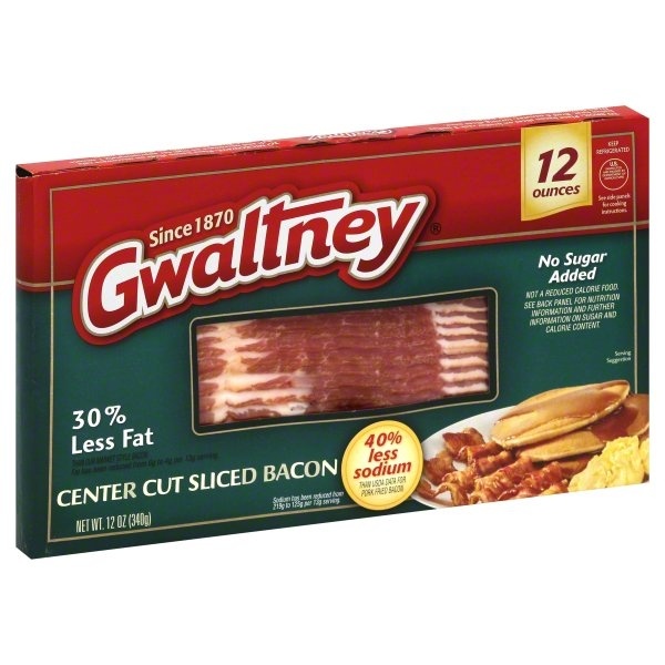 slide 1 of 4, Gwaltney Bacon, Center Cut, Sliced, 12 oz