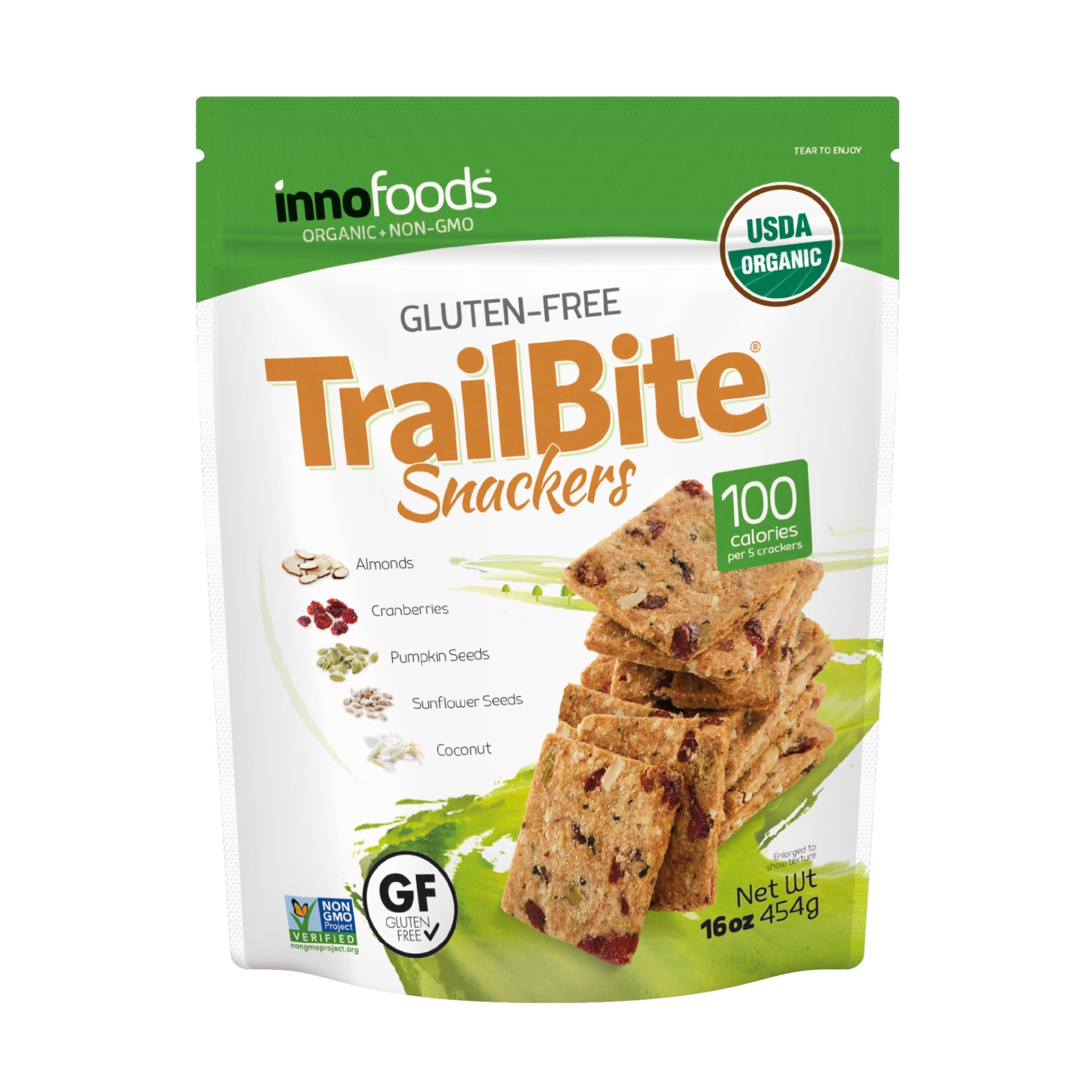 slide 1 of 2, Inno Foods Organic Gluten Free Trailbite Snackers, 16 oz