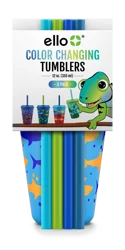 Ello Plastic Chameleon Color Changing Cups With Twist on Lids
