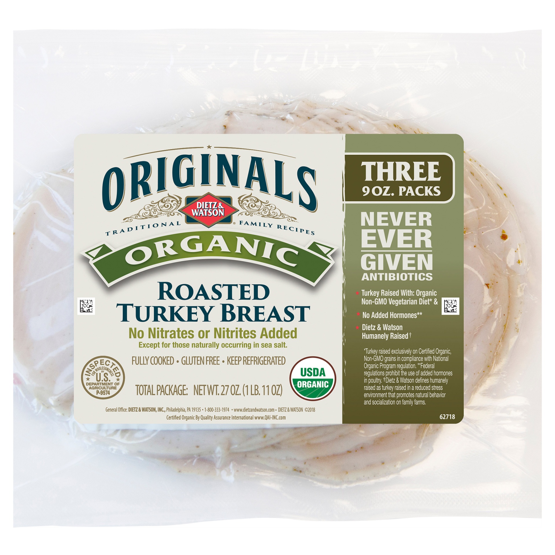 slide 1 of 2, Dietz & Watson Organic Sliced Turkey, 