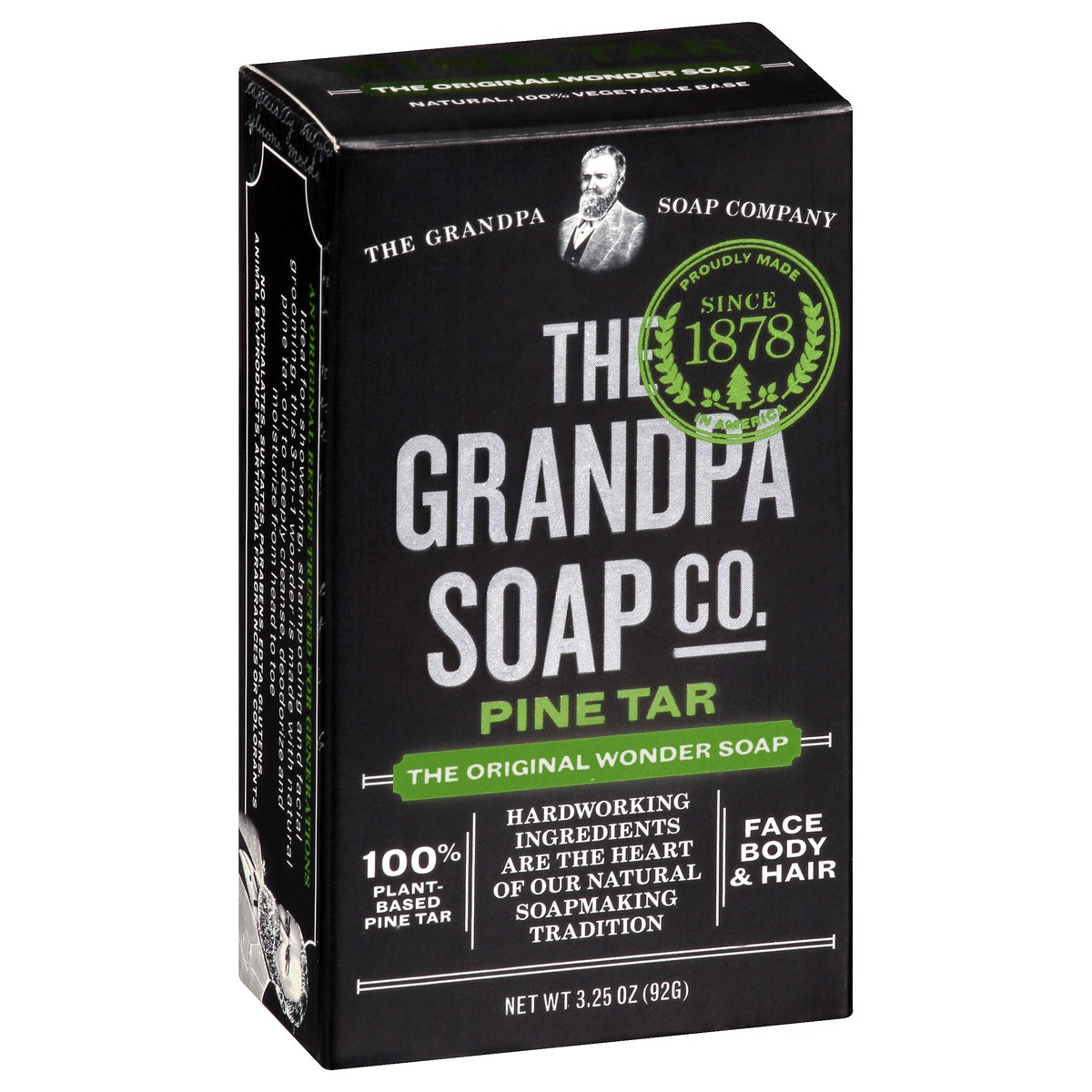 slide 2 of 9, The Grandpa Soap Co. The Grandpa Soap Company Pine Tar Soap For Face, Body & Hair, 3.25 oz