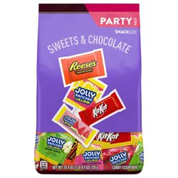 Reese's, Jolly Rancher & Kit Kat Assorted Flavored Snack Size Candy Party Pack, 25.4 oz