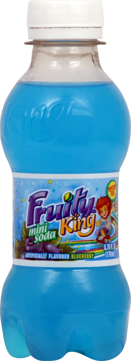 slide 1 of 5, Fruity King Blueberry Soda, 5.75 fl oz