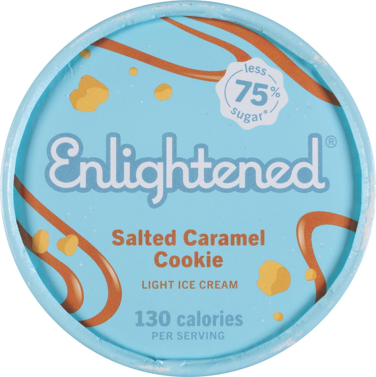 slide 6 of 11, Enlightened Light Salted Caramel Cookie Ice Cream 16 fl oz, 16 oz