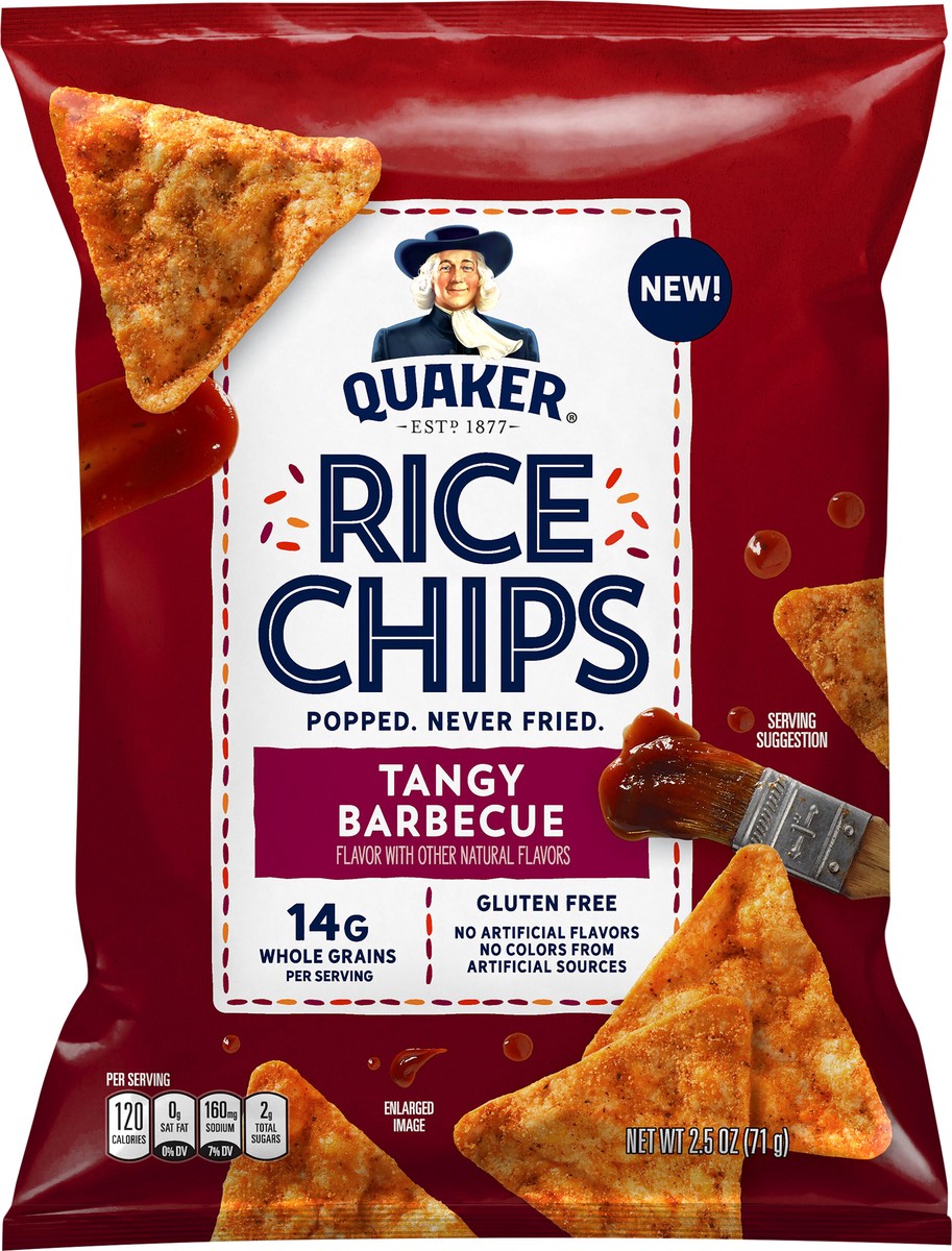 slide 2 of 3, Quaker Rice Chips Tangy Barbecue 2.5 Oz, 2.5 oz