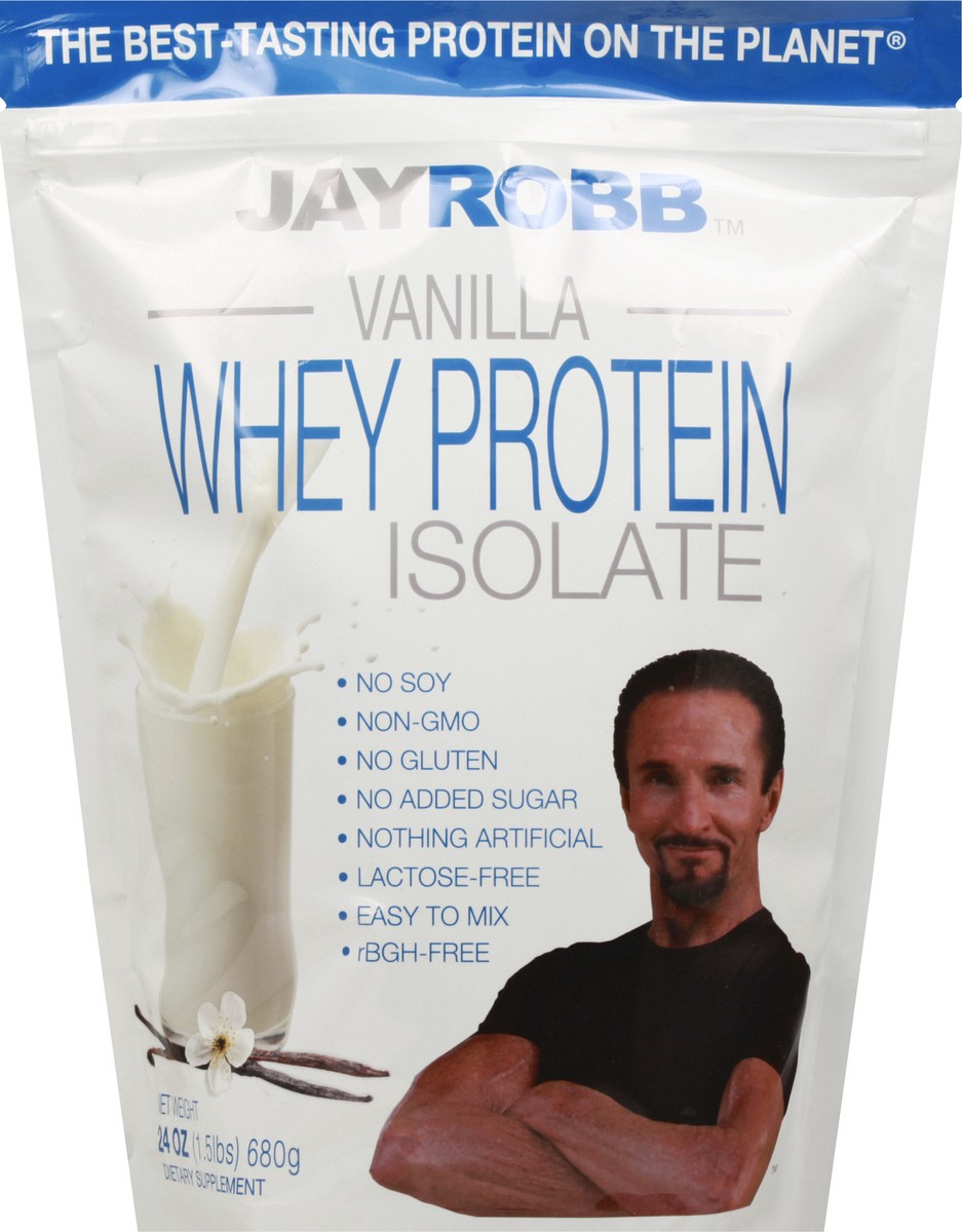 slide 2 of 12, Jay Robb Vanilla Whey Protein Isolate 24 oz, 24 oz